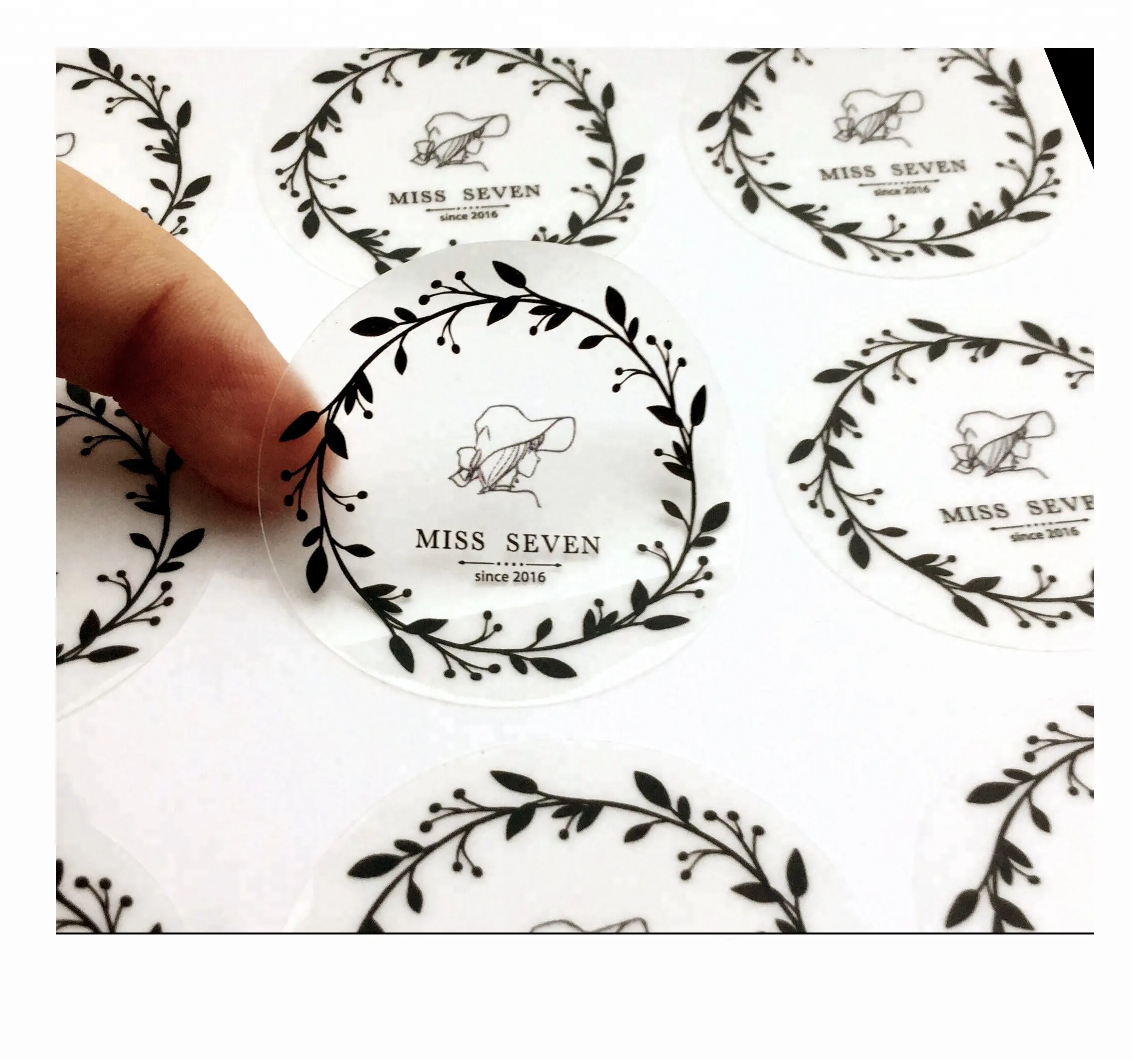 Personal OEM Strong Glue Customized Adhesive Clear Spice Labels