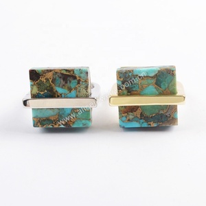 Wholesale Natural Gold Wire <strong>Turquoise</strong> <strong>Rings</strong> Gold <strong>Rings</strong> Design for Women - Product Image 4