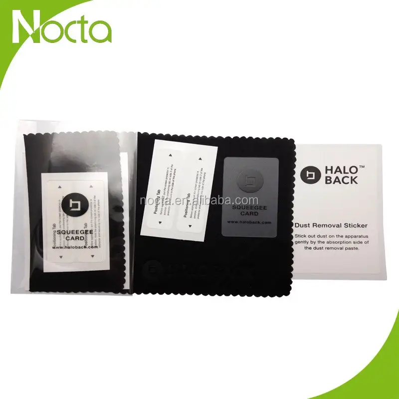 Black microfiber cloth +sticker cleaner+soft card for cleaning