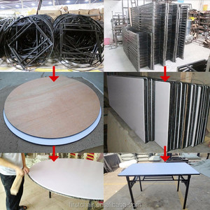 Ronda de doblar las piernas fuerte y durable de madera contrachapada de restaurante de <span class=keywords><strong>PVC</strong></span> para eventos - Product Image 5