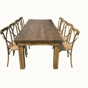 Foldable और detachable ठोस लकड़ी खेत टेबल