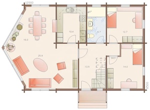 Lớn View 3 Phòng Ngủ Đúc Sẵn Nhà Gỗ/Nhà Gỗ/Nhà Gỗ Với Cửa Sổ Toàn Cảnh Cho Cuộc Sống Gia Đình - Product Image 5