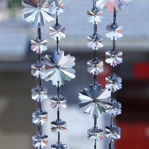 Di alta Qualità di Cristallo Fiocco di Neve Ghirlanda Strand Bead Catena di Fai Da Te Tende Ghirlanda Strand Catene Per La Casa Della Decorazione Del Partito - Product Image 3