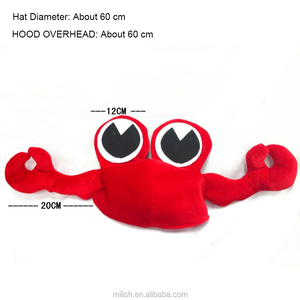 Nouveaux arrivants 2018 drôle parti chapeaux d'animaux en peluche crabe rouge chapeau pour <span class=keywords><strong>bonne</strong></span> <span class=keywords><strong>année</strong></span> MFJ-0093 - Product Image 2