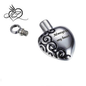 Pendentif urne "Always in <span class=keywords><strong>My</strong></span> Heart" en acier inoxydable <span class=keywords><strong>avec</strong></span> gravure gratuite-Souvenir de cendres commémoratives-Bijoux de crémation - Product Image 2