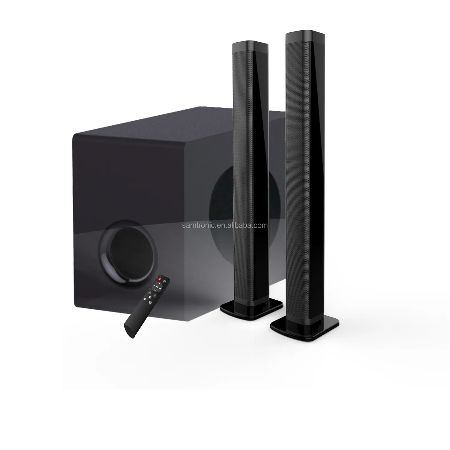 Samtronik Speaker Teater Rumah, Dapat Dilepas Sistem Suara Bar untuk TV dan Teater Rumah 2,1 CH TV Sistem Soundbar Nirkabel