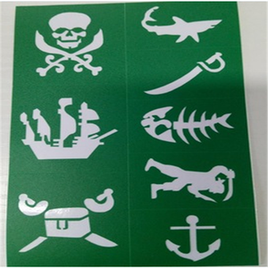 Kit Stencil Seni Gambar Tato dengan Glitter Wajah dan Lem Tubuh, untuk Anak-anak, Remaja, dan Dewasa, Kit Tato Temporer - Product Image 5