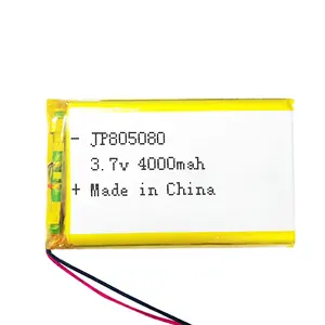 Batterie d'usine oem lipo 805080 3.7v 4000mah batterie pour batterie d'ordinateur portable