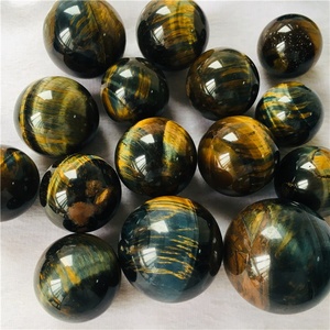 Bola de cristal pulida de alta calidad, esfera curativa de cristal azul, Ojo de Tigre, para decoración, venta al por mayor - Product Image 4