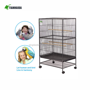 Büyük uçuş finch kuşlar breading kuş kafesi papağan kafesi 4 tekerlekli - Product Image 2