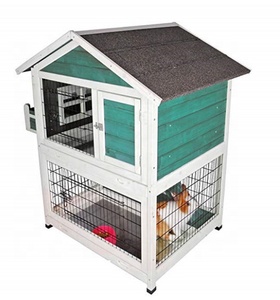 Bunny Cages Clapier à lapin extérieur avec manche 31.5 "X 26" X 46" - Product Image 3