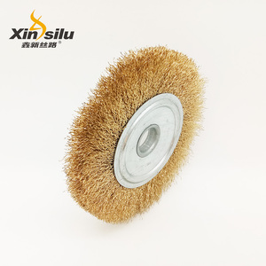 Crimped <span class=keywords><strong>Brass</strong></span> Coated Wire <span class=keywords><strong>Wheel</strong></span> Brush zur Rosten tfernung Poliers ch eiben - Product Image 3