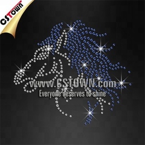 Cheval de guerre Transfert De Strass Appliques Bling Fer sur la Conception - Product Image 3