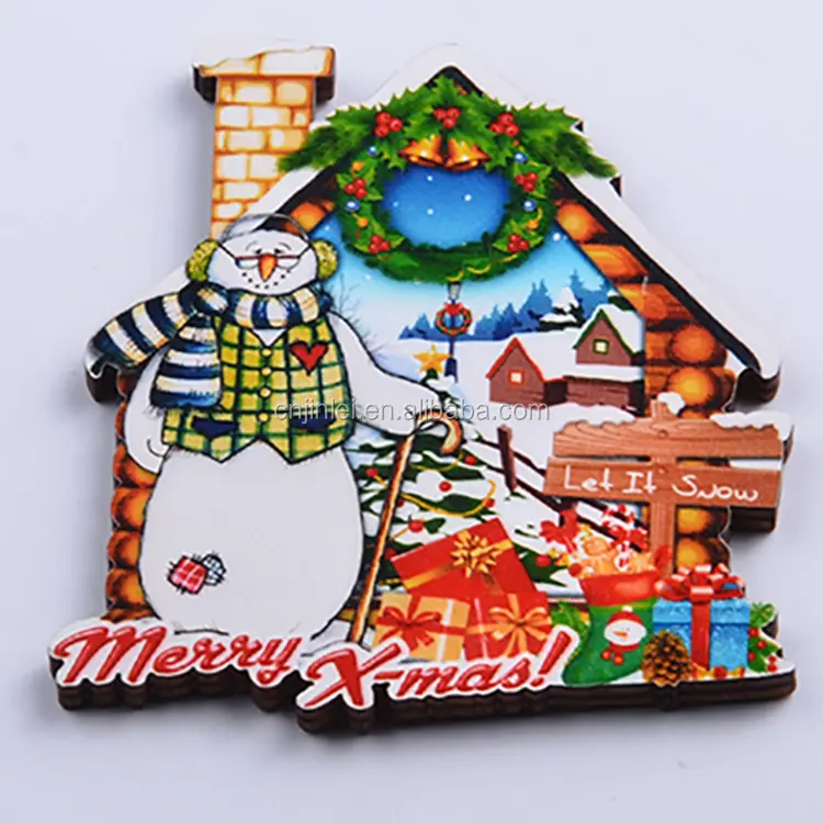 Aangepaste Christmas gift Hout Koelkast Magneet