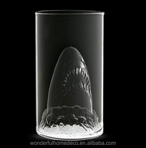 Cá Nhân Hóa Động Vật Hình Cá Mập Kỳ Diệu Uống Ly Thủy Tinh Stemless Wine Glass Mugs Cup Nhà Sản Xuất - Product Image 6