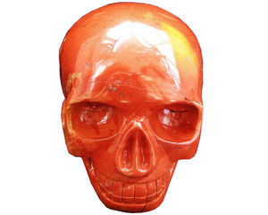 Natural de cristal craneos, de <span class=keywords><strong>jade</strong></span> rojo talla craneos - Product Image 1