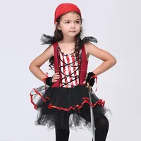 Sercice OEM do pirata de Halloween cosplay fantasia vestido tutu para meninas