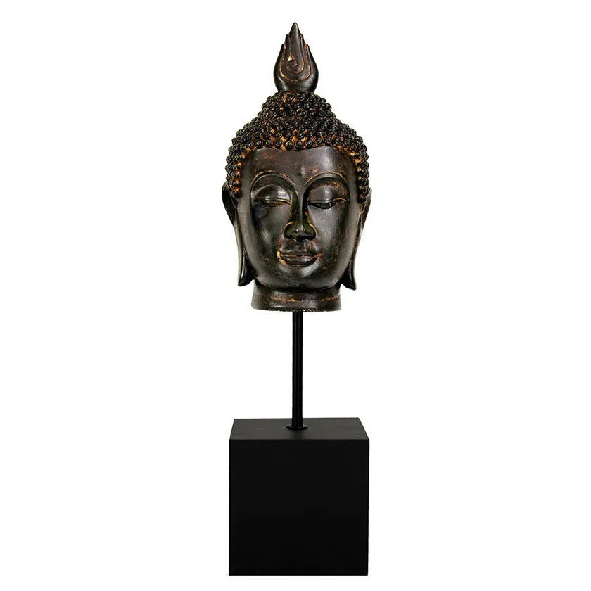 19 "Resin Burmese Buddha Head Statue CraftsためSale