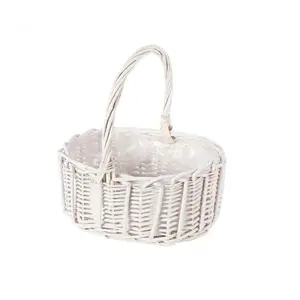 Willow Baskets Mini Custom Size Weidenkorb Weiß Natural Handle Aufbewahrung körbe