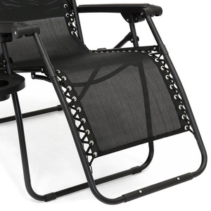 Fauteuil de <span class=keywords><strong>Jardin</strong></span> Pliant d'Extérieur Bains de Soleil <span class=keywords><strong>Transat</strong></span> de Plage <span class=keywords><strong>Pliable</strong></span> à Gravité Zéro avec Pare-Soleil - Product Image 4