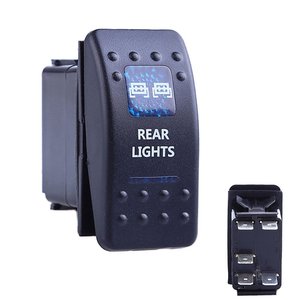 5 पिन ज़ोंबी लाइट रॉकर स्विच dc 20a 12v-24v नीला नेतृत्व वाला ip68 10000 चक्र यांत्रिक जीवन - Product Image 5