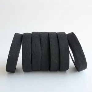 Bas prix automobile noir 19mm x 15m tissu polyester polaire faisceau de câbles ruban adhésif pour faisceau de câbles prévention du câblage