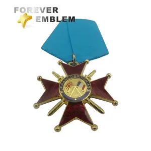 De WW2 medallas militares con cinta cortina