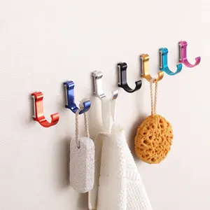 Aluminum Multicolour Bathroom Towel Hook