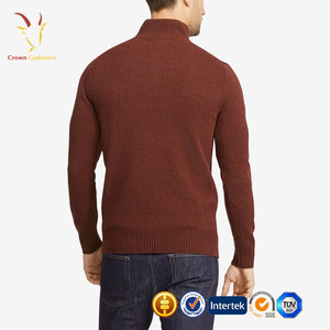 남성용 하프 집업 100% 캐시미어 니트 스웨터 - Product Image 2