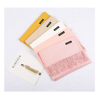 Pas cher 100% Polyester plaine cachemire sensation Pashmina écharpe couleur unie châles écharpes