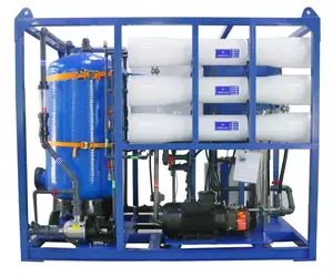 Equipo de desalinización de agua de mar RO para barcos, tratamiento de agua de mar de 30 m3 días, máquina de conversión