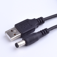 Bxon 1M 2A USB 2,0 a 5,5mm/2,5mm de 5 voltios de barril DC Jack Cable de alimentación