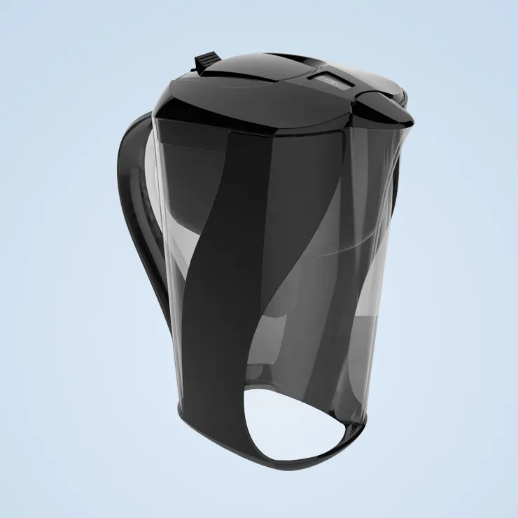 10 cup alledaagse alkaline water filter pitcher omvat met 1 gratis filter
