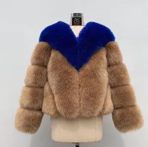 2018 High Quality Fox Fur <strong>Bubble</strong> <strong>Coat</strong> for Women V-neck Winter Jackets <strong>Coats</strong> Ladies Faux Fur Abrigo Piel Mujer 4XL Pattern - Product Image 1