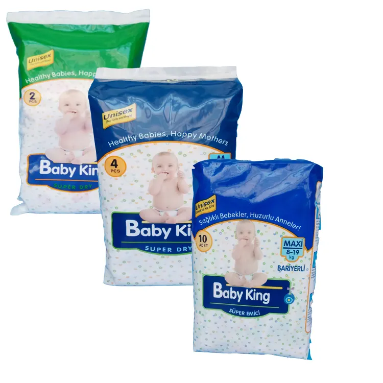 Babyking Disposablebabydiaper सस्ते नींद बेबी डायपर बेबी डायपर के साथ फैक्टरी BabyDiaperprices पैकेजिंग