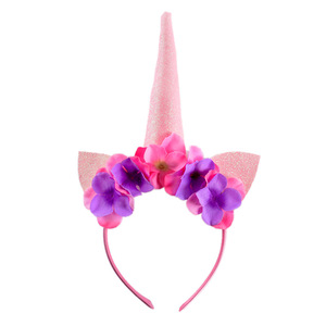 Date Produit Sequin Chat Oreilles Licorne Match de Bandeau BRICOLAGE À La Main Fleur Bandes de Cheveux Pour Les Filles - Product Image 2