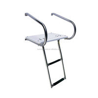 Échelle gonflable pour bateau pliable en acier inoxydable, équipement de Marine, poterie, pour natation