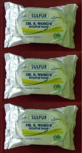 3 Bars Dr. S. Wong's Sulfur Soap Fungi, Germs and Parasites
