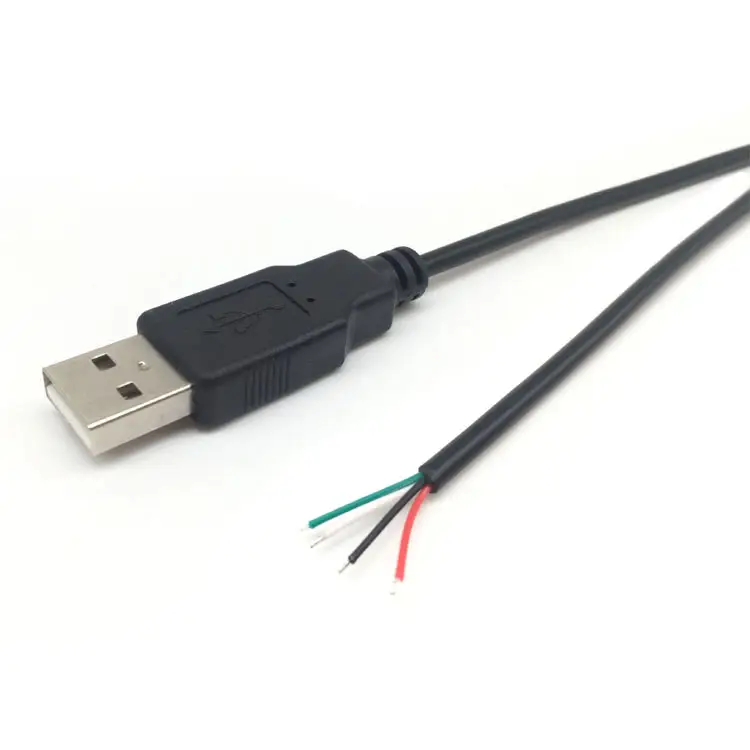 USB 2.0 Ein Stecker zum Schneiden eines offenen Kabels