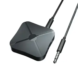 KN319 Bluetooth verici alıcı araç kitleri kablosuz ses adaptörü araç kiti 3.5mm Aux Jack USB araba şarjı
