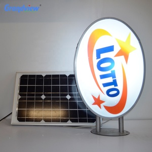 Nuovo solare ha condotto la luce di via scatola circolare bar illuminato segno - Product Image 3