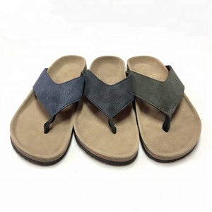 Sandali Infradito Estivi All'Ingrosso per Uomo <span class=keywords><strong>con</strong></span> <span class=keywords><strong>Suola</strong></span> in <span class=keywords><strong>Sughero</strong></span> e Soletta in Morbida Pelle - Product Image 1