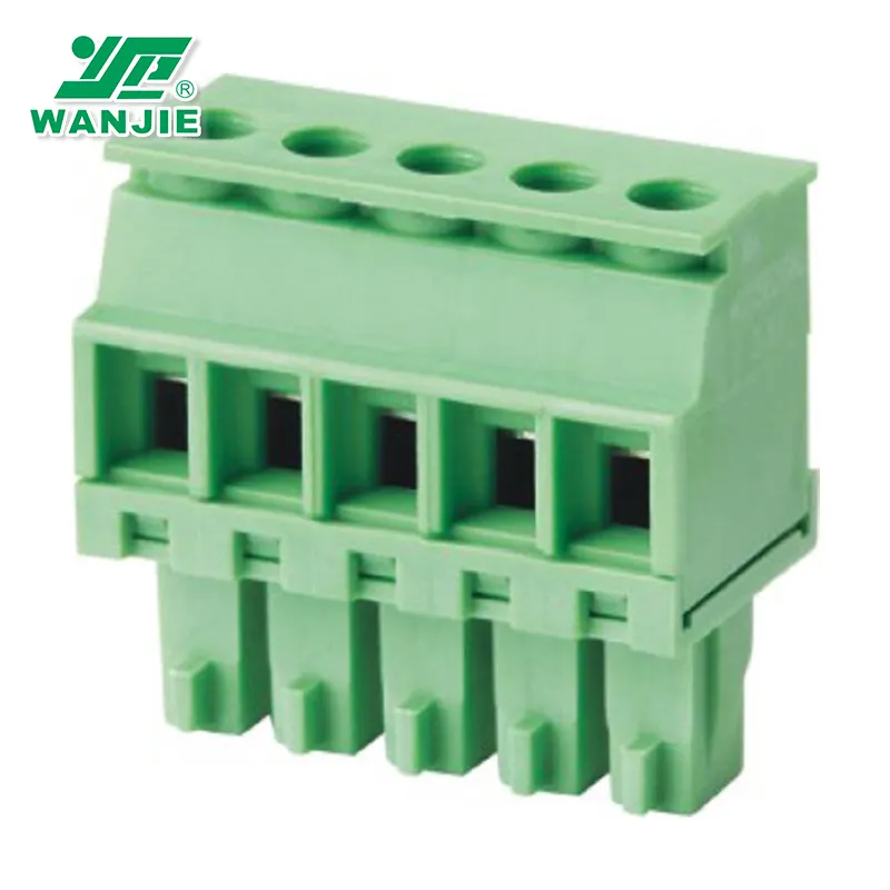 Wanjie Front Plug screw pluggable terminal block pitch 3.5mm 3.81mm WJ15EDGKA-3.5/3.81