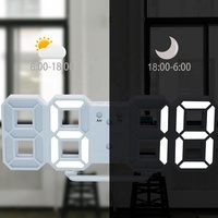 Horloge murale numérique moderne à LED 3D la plus récente