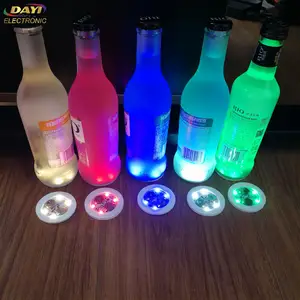 Nouveau design usine prix de gros LED lumière boisson tasse caboteur led autocollant pour bouteille, bouteille lueur autocollant, led caboteur