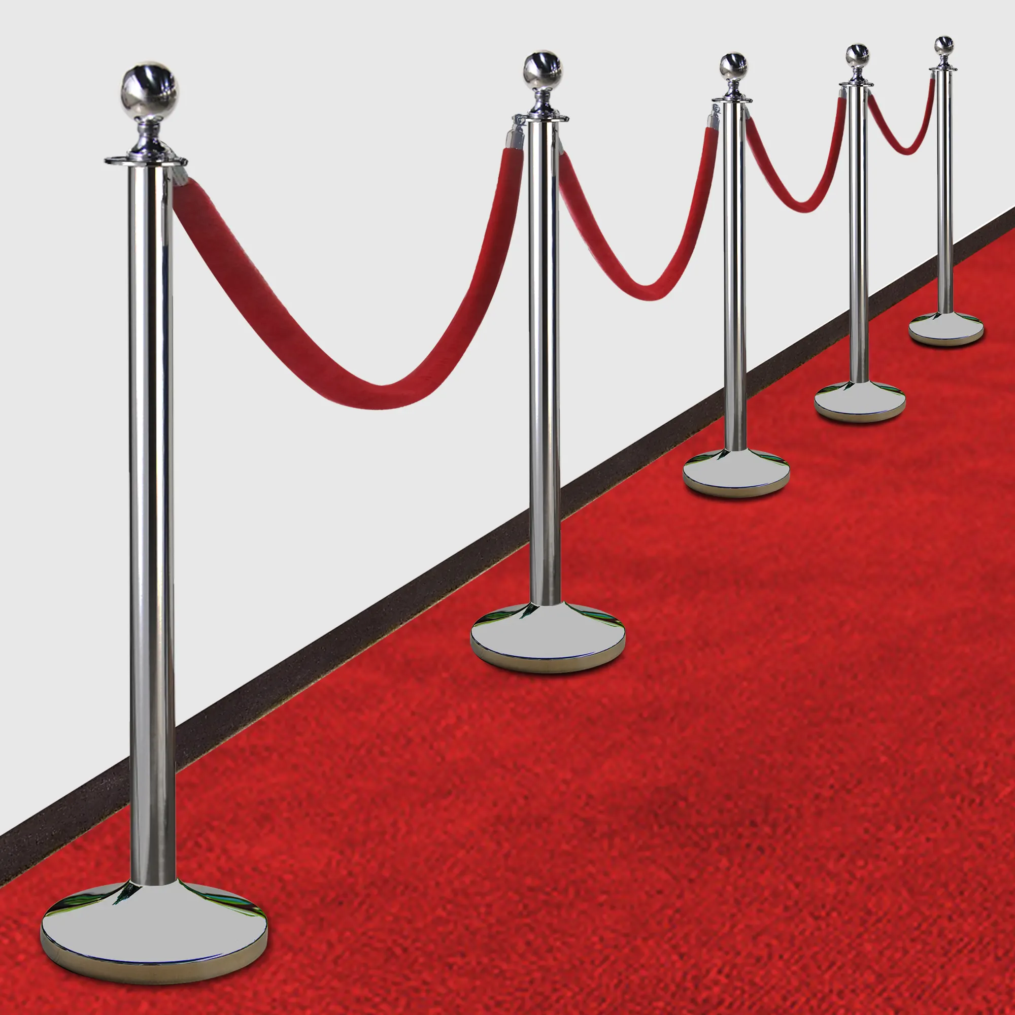 Oscar Deluxe Corridoio Chrome Stanchion tappeto rosso corda barriera tappeto rosso pole