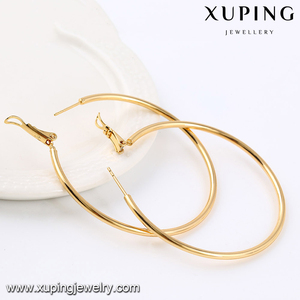 92417 pas cher en gros <span class=keywords><strong>50MM</strong></span> plaqué or grandes boucles d'oreilles - Product Image 3