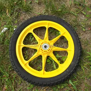 16 inch pneumatic plastic garden cart wheels