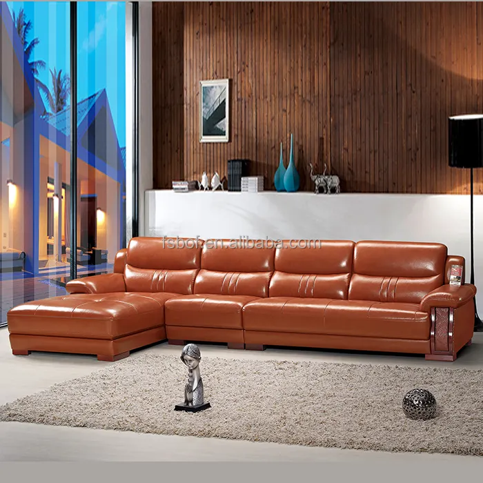 Mobili per la casa moderna divano ad angolo in pelle set soggiorno love seat