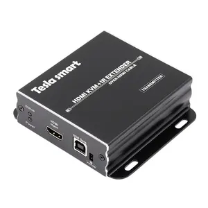 TESmart penambah jangkauan kabel optik HDMI, 300m 4k tampilan HDMI KVM & IR ekstender kontrol melalui kabel optik HDMI